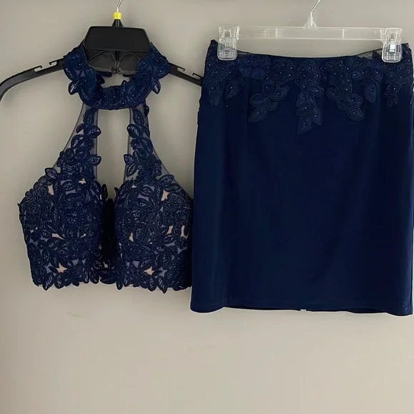 Faviana | Dresses | Faviana Homecoming Dress 2 Piece Beautifully Embroidered  And Sequined Dress | Poshmark